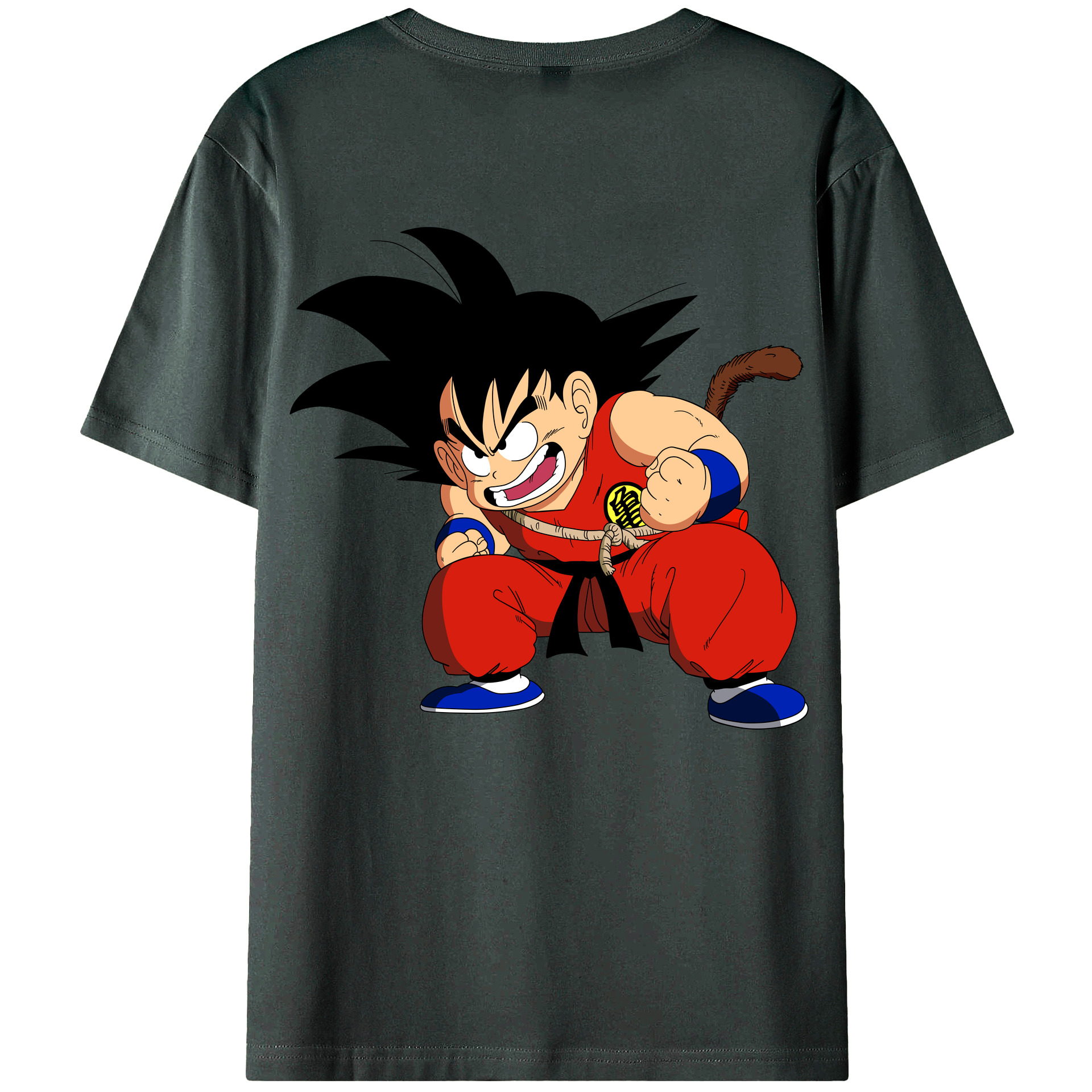 （画像用） ドラゴンボール 孫悟空（そん ごくう）Son Goku カカロット DRAGON BALL Kakarotto 綿100％ メンズ半袖Tシャツ（バックプリント） 通気性